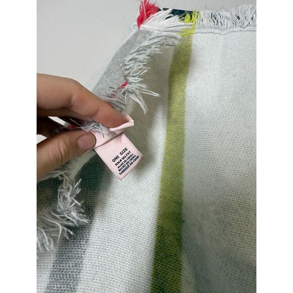 Juicy Couture Fringe Blanket Scarf Wrap One Size Crown Spell Out Logo - Picture 5 of 7